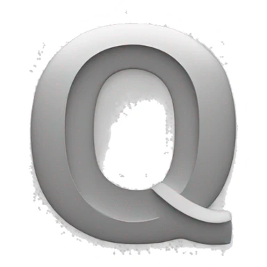 generate icon with letter q in minimal monochromatic fashion with white background sticker