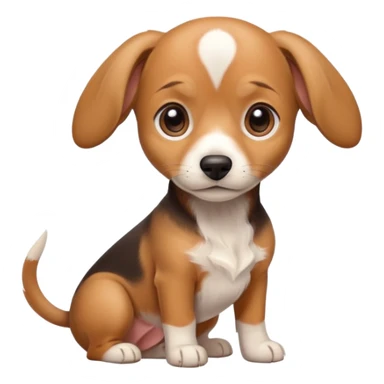 Mix breed puppy that is part dachshund beagle and chihuahua sticker