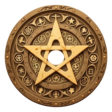 cheese wheel witchcraft occult pentagram sticker