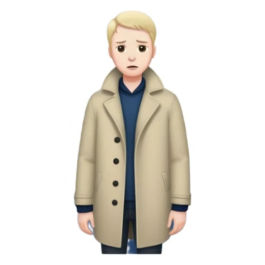 freezing man in bedroom sticker