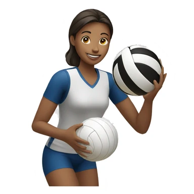 A person playing volleyball  sticker