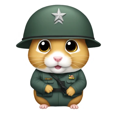 A military hamster sticker