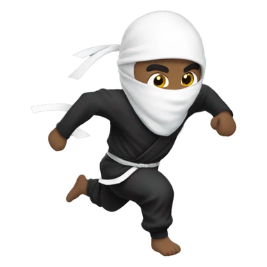 Ninja running white skin sticker