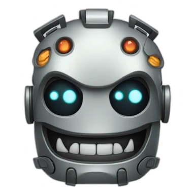 robot evil smile sticker