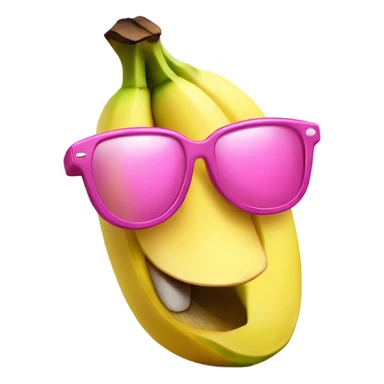 banana wearing pink sunglasses  sticker