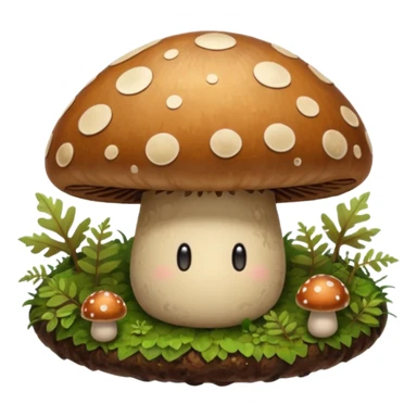 A sleeping mushroom sticker