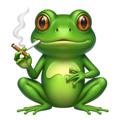 Can you make a frog smoking a joint  sticker