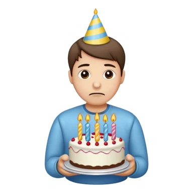 Sad birthday sticker