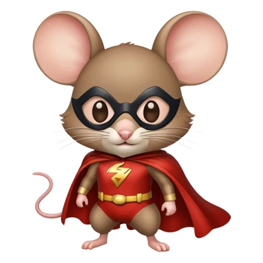 mouse wearing superhero costume sticker