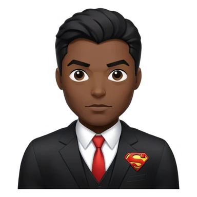 Superman black man avec un costume noir sticker
