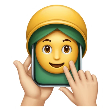Crea un icono de iPhone WhatsApp que sea haciendo el gesto de meter la nariz por los dedos mientras los dedos hacen un círculo. Así: 👌🏻 sticker