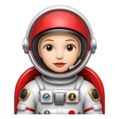 Money astronaut, red and black design, having a logo of "AIOT" sticker