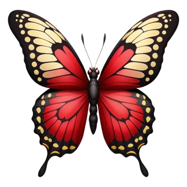 Beautiful still life, Butterfly with dark red and black wings sticker