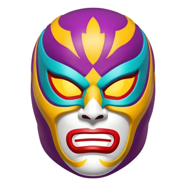 colorful sinister luchador mask with menacing expression sticker