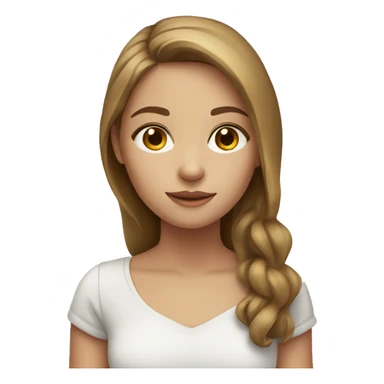 girl with light brown hair, hazel eyes sticker