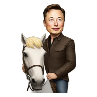 Elon musk on a horse sticker