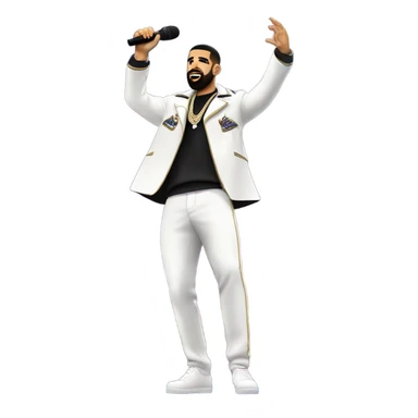 Drake playing the Super Bowl halftime show sticker