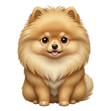 Pomeranian in Beige  sticker
