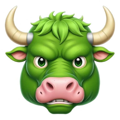 green bull face sticker