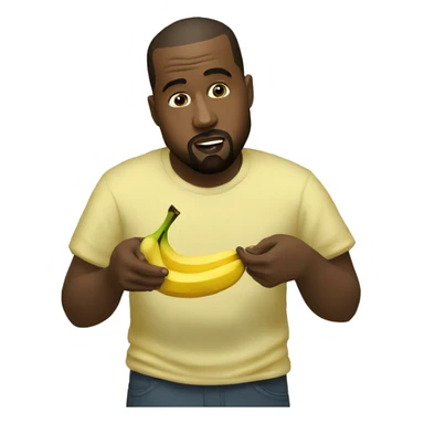 Kanye West eating banana sticker