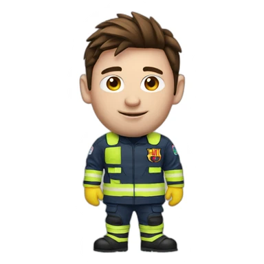 messi firemen sticker