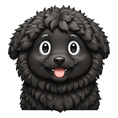 Black doodle dog sticker