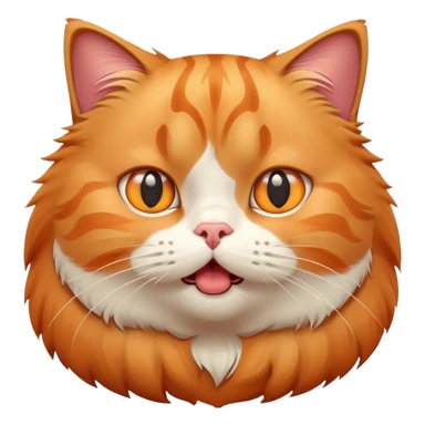 Chunky cat with surprised expression sticker