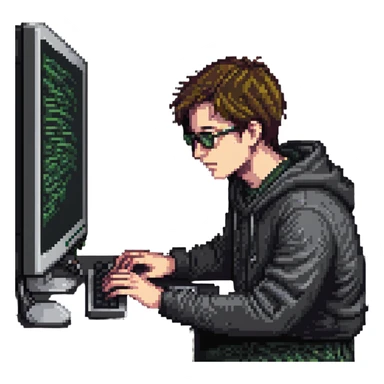programmer deleting codes from computer sticker