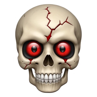 Lose Emoji

Glossy 3D emoji of a skull with red eyes, slightly cracked, dark red and black tones. sticker
