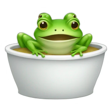 a frog feeling safe sticker