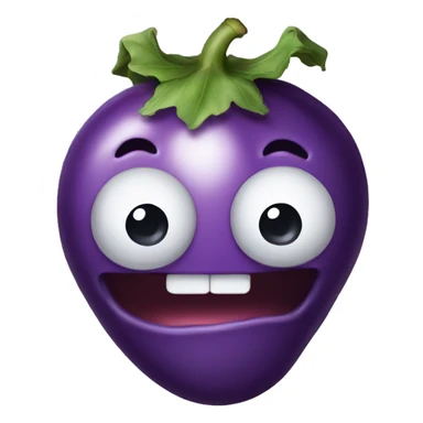 Drooling eggplant sticker