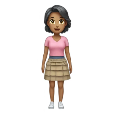 beauty-in-a-skirt inferior view sticker