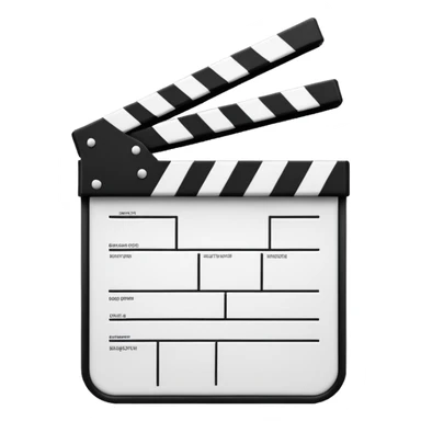 ultra simplified movie clapper, just two rectangles and a line, stripped of all details, pure geometric abstraction sticker