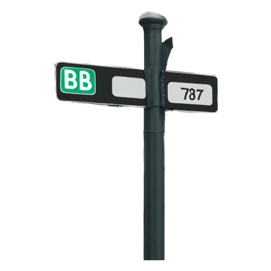 CROSS street sign saying bb7 sticker