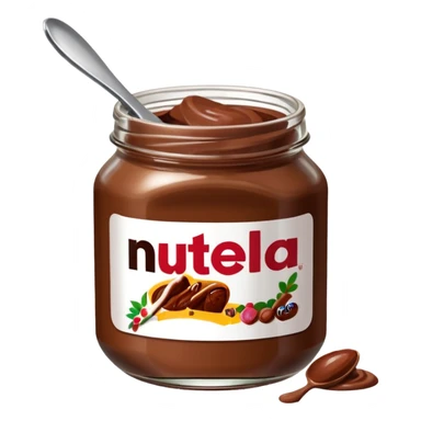 Jar of Nutella make the label say cocoa kisses  sticker