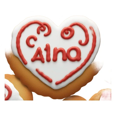 Red cookie heart with ohana sticker