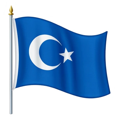 Blue türkiye flag with single star sticker