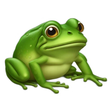 constipated frog sticker