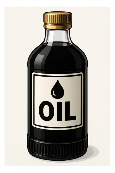 нарисуй в стиле как выше бутылку нефти по форме как во вложении sticker