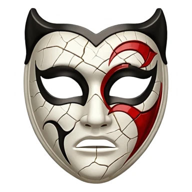 Theatre mask tragedy sticker