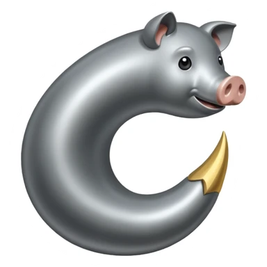 
pig's iron tail sticker