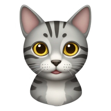 grey striped cat sticker