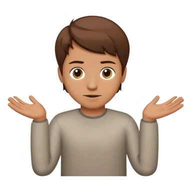 Guy shrugging his shoulder with 6 on one and 7 on the other sticker