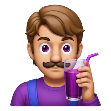 Mario drinking purple juice  sticker