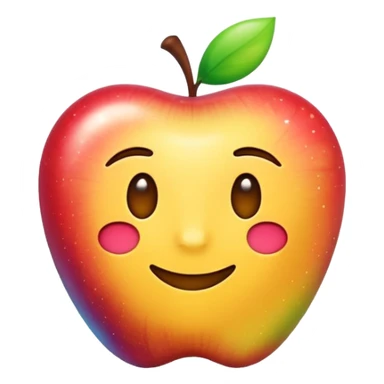 handwritten note apple like emoji style "shine unapologetically" sticker