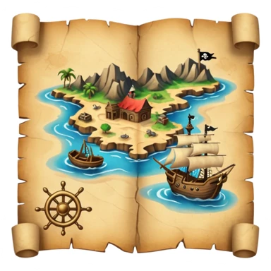pirates map sticker