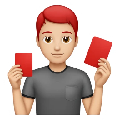 Eloji 🙂un carton rouge dans la main  sticker