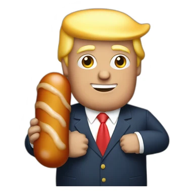 trump-holding-his-sausage sticker
