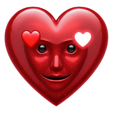 red glitter cyberpunk love sticker