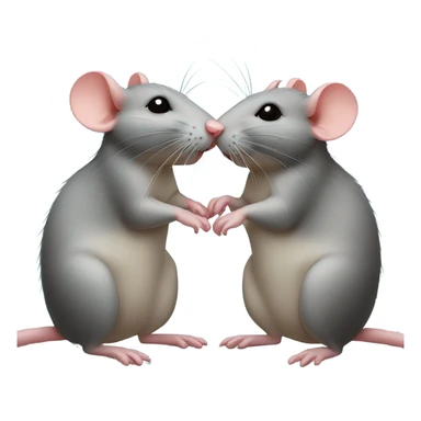 Two rats kissing sticker